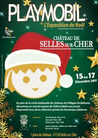 Exposition Playmobil au château de Selles-Sur-Cher. Du 15 au 17 décembre 2017 à Selles-Sur-Cher. Loir-et-cher. 